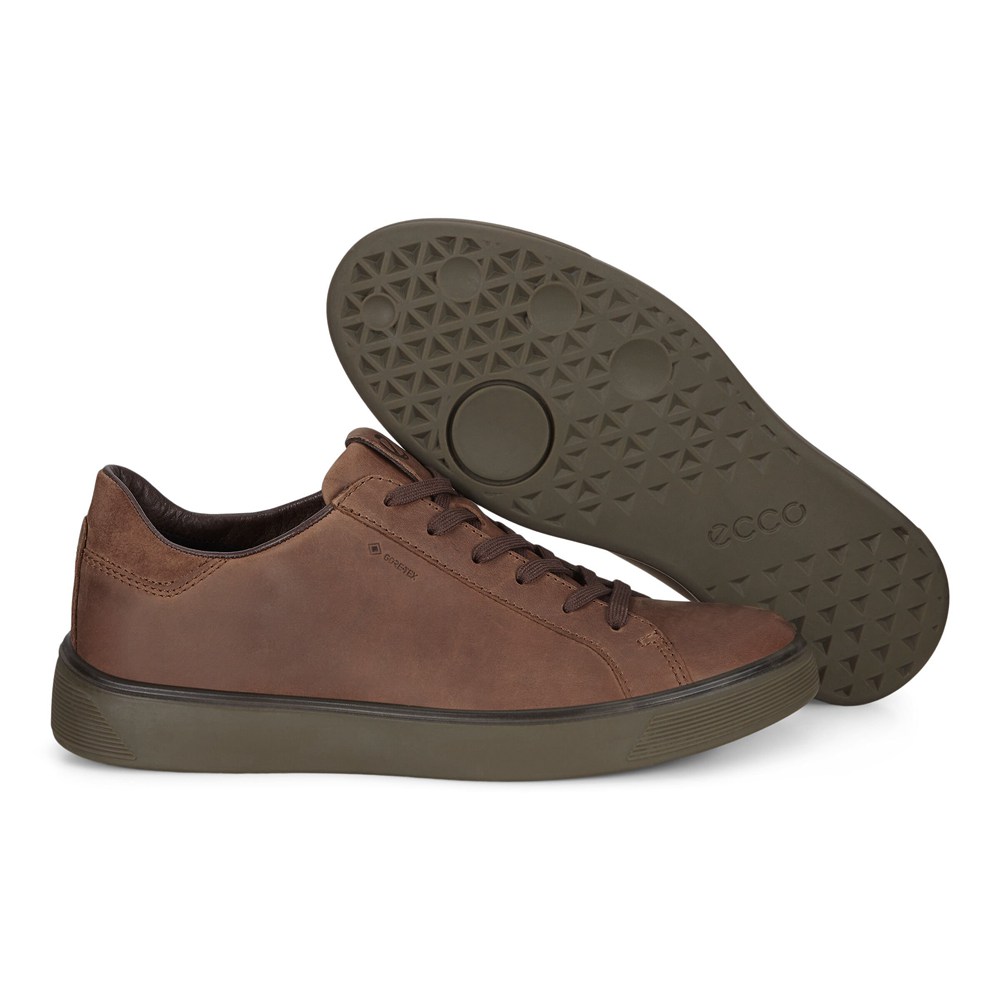 ECCO Mens Sneakers Brown - Street Trays - NJI-076539